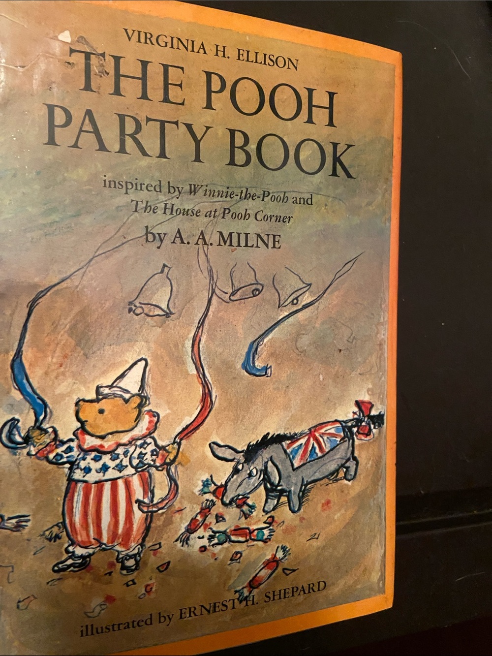 Vintage 70s 1970s 1st ed Winnie-the-Pooh Party book Owl Tigger Rabbit Eeyore
